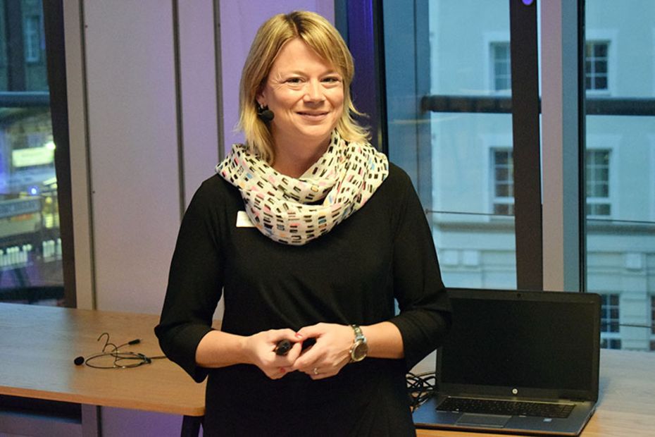 Prof. Dr. Sinika Studte bei ihrer Antrittsvorlesung Antrittsvorlesung Prof. Dr. Sinika Studte