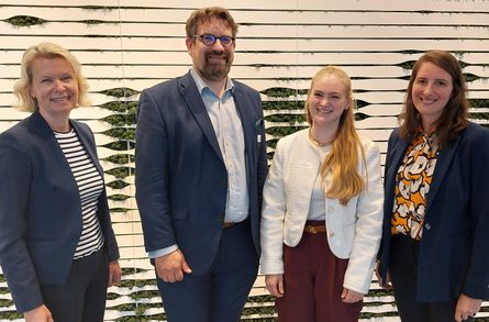 HSBA Partnerimpulse: Silke Grimm, Tim Goydke, Alessa Jungnickel, Claudia Lupp Referent:innen der Partnerimpulse bei Allianz Trade