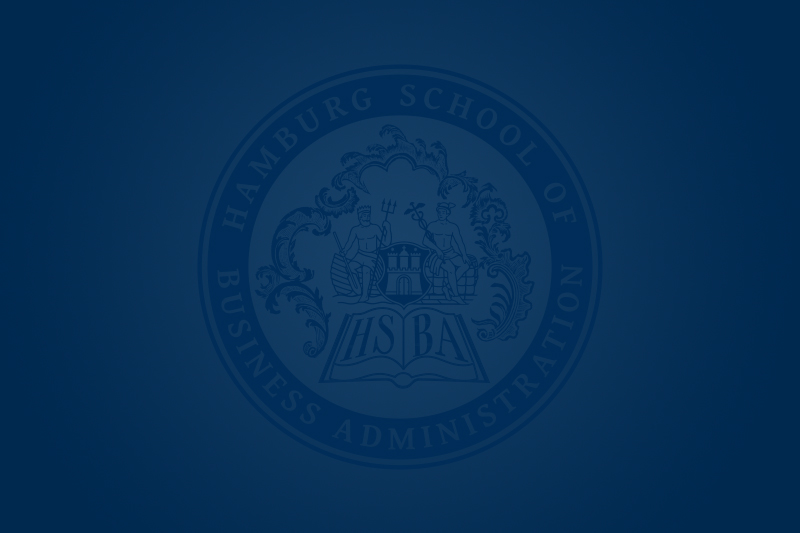 HSBA Logo rund auf dunkelblauem Hintergrund
