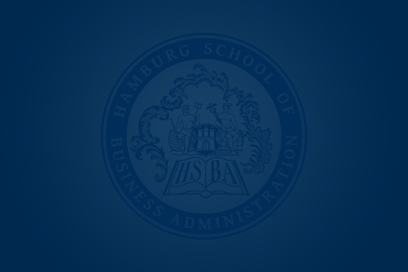 HSBA Logo rund auf dunkelblauem Hintergrund