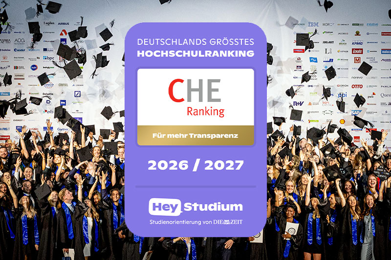 CHE-Ranking Logo mit HSBA-Graduierenden